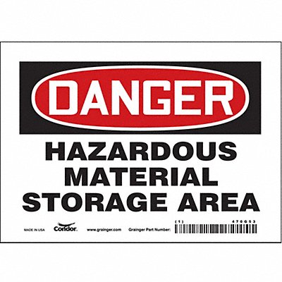 Safety Sign 5 in x 7 in Vinyl