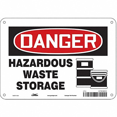 Safety Sign 7 inx10 in Polyethylene