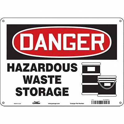 Safety Sign 10 in x 14 in Polyethylene