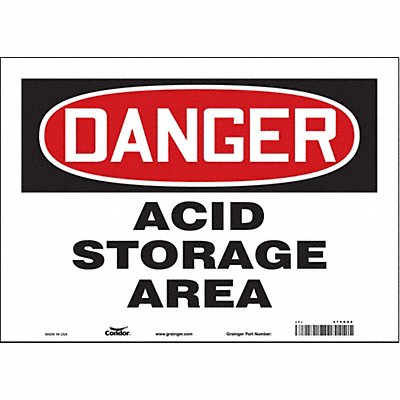 Safety Sign 10 inx14 in Vinyl