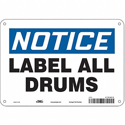 Safety Sign 7 in x 10 in Aluminum