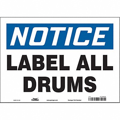 Safety Sign 10 in x 14 in Vinyl
