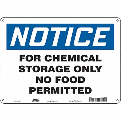 Safety Sign 10 in x 14 in Aluminum