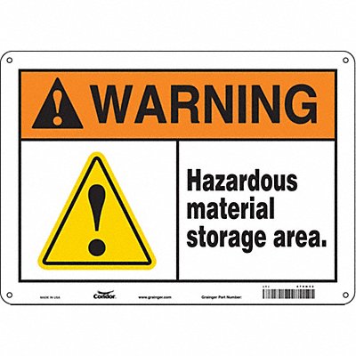 Safety Sign 10 inx14 in Aluminum