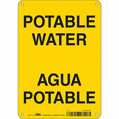Safety Sign 10 in x 7 in Aluminum