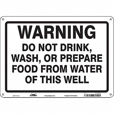 Safety Sign 10 in x 14 in Aluminum