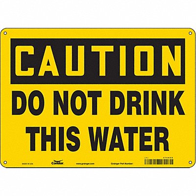 Safety Sign 10 in x 14 in Polyethylene