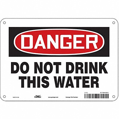 Safety Sign 7 in x 10 in Aluminum