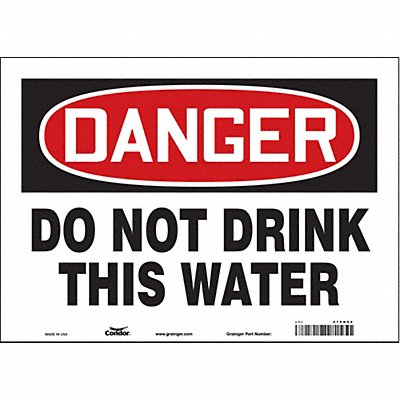 Safety Sign 10 in x 14 in Vinyl