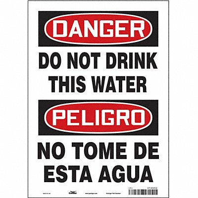 Safety Sign 14 inx10 in Polyethylene