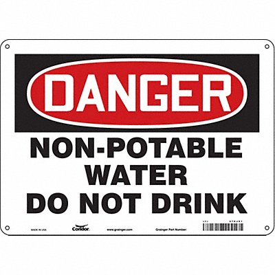 Safety Sign 10 inx14 in Polyethylene