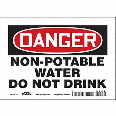 Safety Sign 5 inx7 in Vinyl