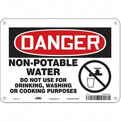 Safety Sign 7 in x 10 in Aluminum