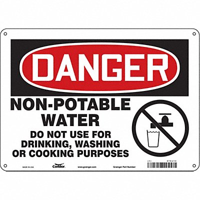 Safety Sign 10 in x 14 in Aluminum