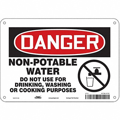 Safety Sign 7 inx10 in Polyethylene