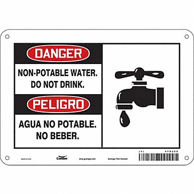 Safety Sign 7 inx10 in Polyethylene