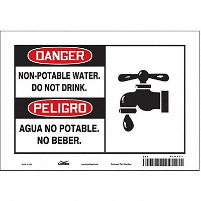 Safety Sign 7 inx10 in Vinyl