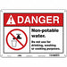 Safety Sign 10 in x 14 in Polyethylene