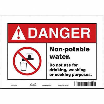 Safety Sign 7 in x 10 in Vinyl