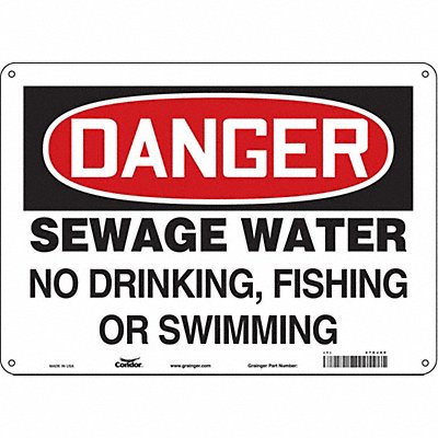 Safety Sign 10 in x 14 in Aluminum