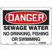 Safety Sign 10 in x 14 in Polyethylene