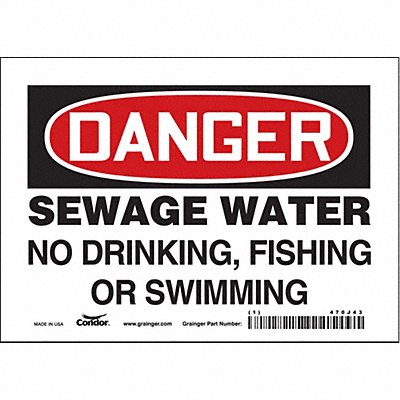 Safety Sign 5 in x 7 in Vinyl