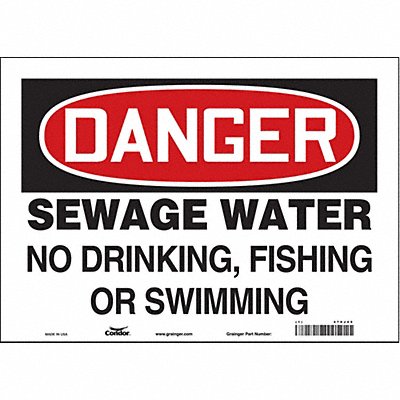 Safety Sign 10 inx14 in Vinyl