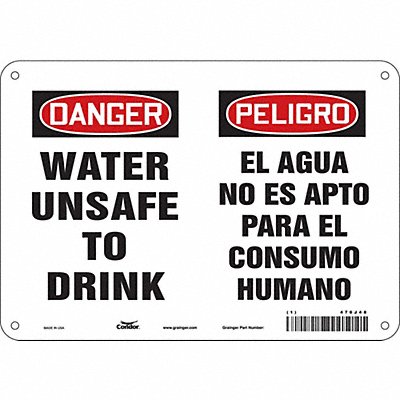 Safety Sign 7 inx10 in Polyethylene