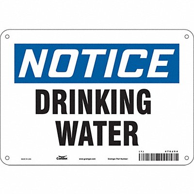 J8546 Safety Sign 7 inx10 in Polyethylene
