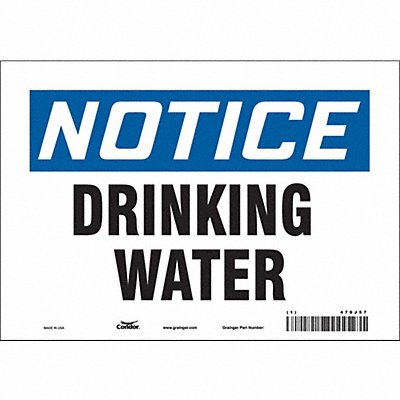 J8546 Safety Sign 7 in x 10 in Vinyl