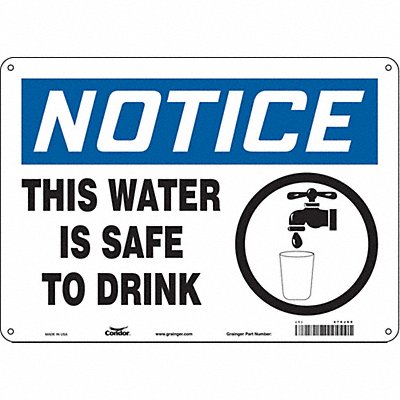 Safety Sign 10 in x 14 in Aluminum