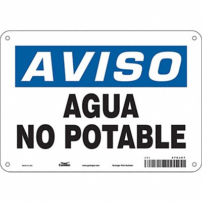 Safety Sign 7 in x 10 in Polyethylene