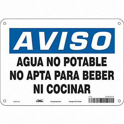 Safety Sign 7 in x 10 in Polyethylene