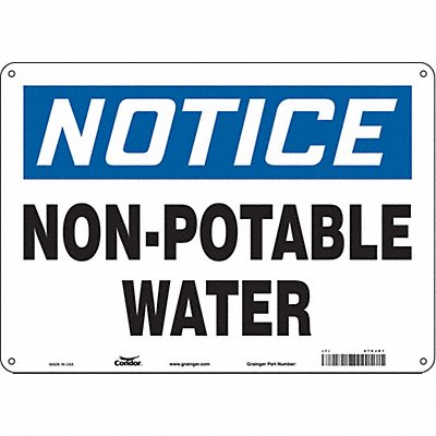 Safety Sign 10 in x 14 in Polyethylene