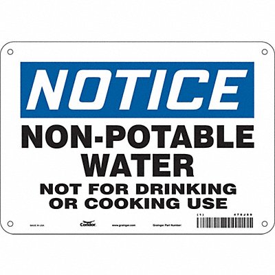 Safety Sign 7 in x 10 in Aluminum