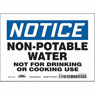 Safety Sign 5 in x 7 in Vinyl