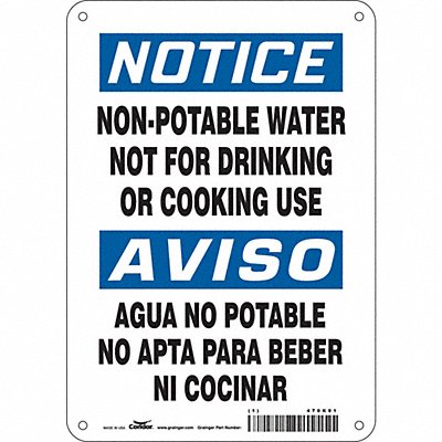 Safety Sign 10 in x 7 in Polyethylene