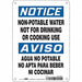 Safety Sign 10 in x 7 in Polyethylene