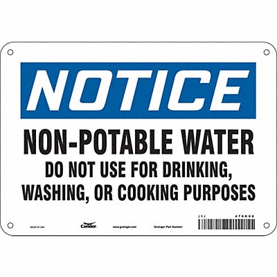 Safety Sign 7 inx10 in Polyethylene