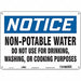 Safety Sign 10 in x 14 in Polyethylene
