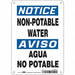 Safety Sign 10 in x 7 in Polyethylene