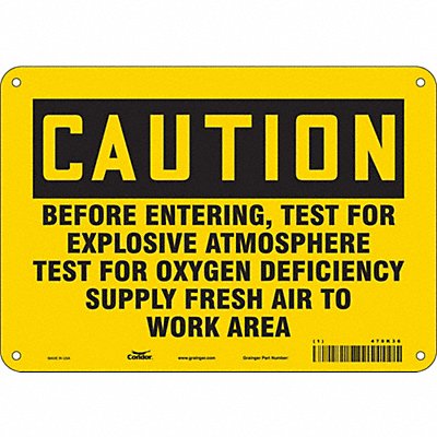 Safety Sign 7 in x 10 in Aluminum