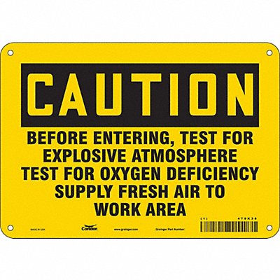 Safety Sign 7 in x 10 in Polyethylene