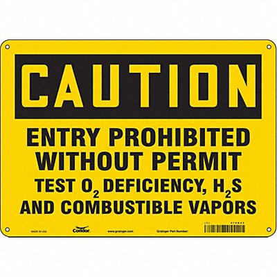 Safety Sign 10 in x 14 in Aluminum