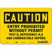 Safety Sign 7 in x 10 in Polyethylene