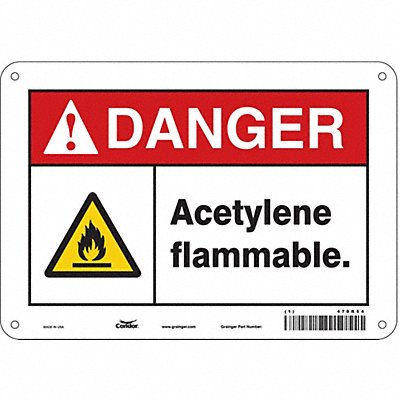Safety Sign 7 in x 10 in Aluminum