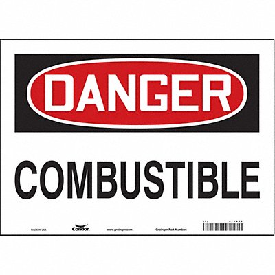 Safety Sign 10 inx14 in Vinyl
