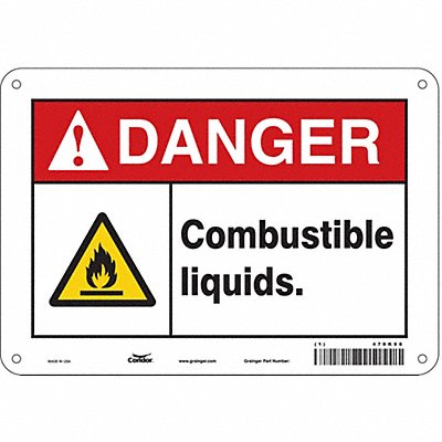 Safety Sign 7 in x 10 in Aluminum