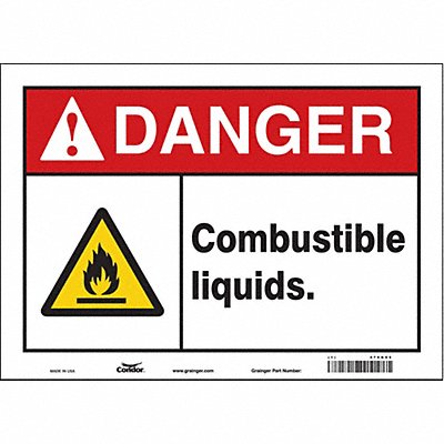 Safety Sign 10 in x 14 in Vinyl