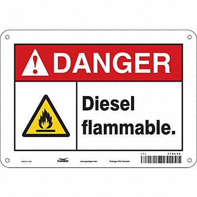 Safety Sign 7 inx10 in Polyethylene